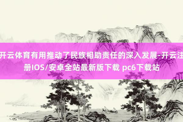 开云体育有用推动了民族相助责任的深入发展-开云注册IOS/安卓全站最新版下载 pc6下载站