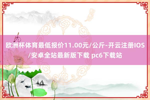 欧洲杯体育最低报价11.00元/公斤-开云注册IOS/安卓全站最新版下载 pc6下载站