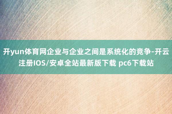 开yun体育网企业与企业之间是系统化的竞争-开云注册IOS/安卓全站最新版下载 pc6下载站