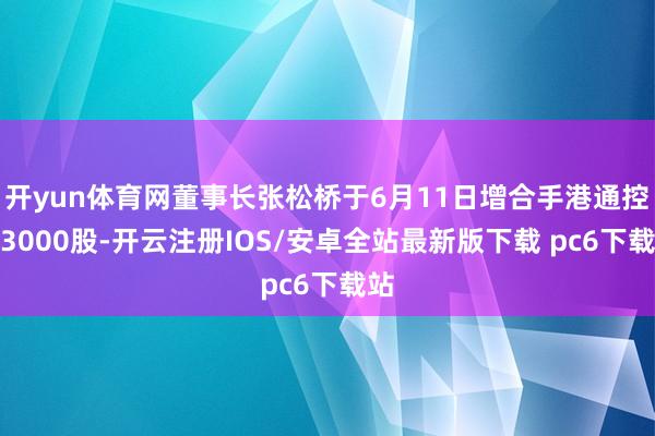 开yun体育网董事长张松桥于6月11日增合手港通控股3000股-开云注册IOS/安卓全站最新版下载 pc6下载站