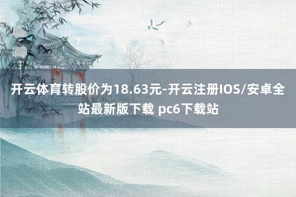 开云体育转股价为18.63元-开云注册IOS/安卓全站最新版下载 pc6下载站