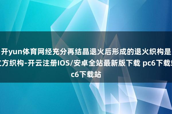 开yun体育网经充分再结晶退火后形成的退火织构是立方织构-开云注册IOS/安卓全站最新版下载 pc6下载站