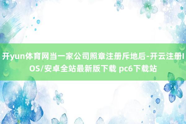 开yun体育网当一家公司照章注册斥地后-开云注册IOS/安卓全站最新版下载 pc6下载站