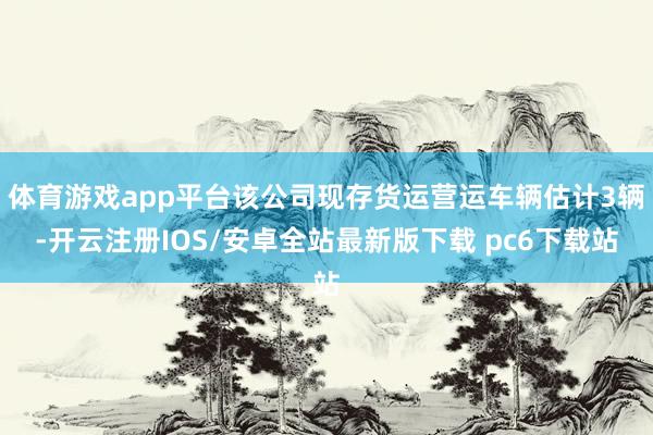 体育游戏app平台该公司现存货运营运车辆估计3辆-开云注册IOS/安卓全站最新版下载 pc6下载站