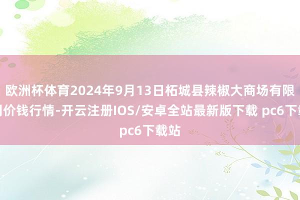 欧洲杯体育2024年9月13日柘城县辣椒大商场有限公司价钱行情-开云注册IOS/安卓全站最新版下载 pc6下载站