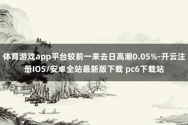 体育游戏app平台较前一来去日高潮0.05%-开云注册IOS/安卓全站最新版下载 pc6下载站