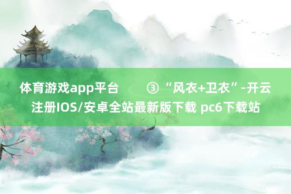 体育游戏app平台        ③ “风衣+卫衣”-开云注册IOS/安卓全站最新版下载 pc6下载站