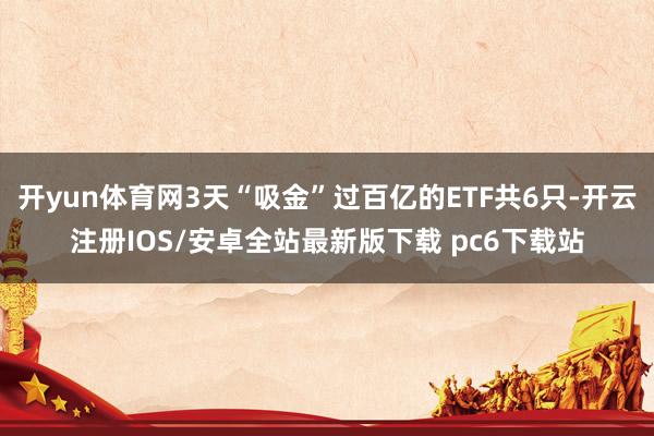 开yun体育网3天“吸金”过百亿的ETF共6只-开云注册IOS/安卓全站最新版下载 pc6下载站