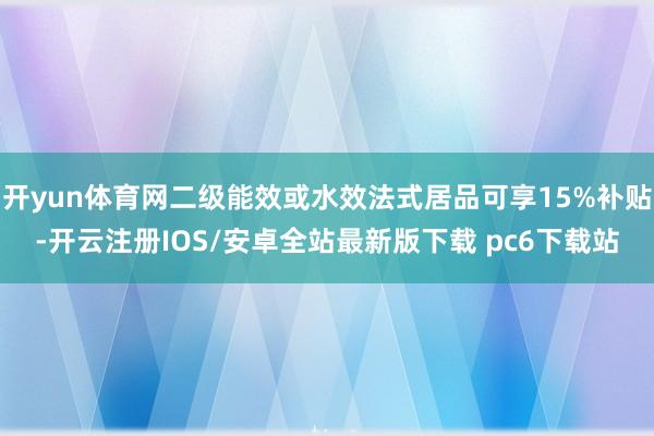 开yun体育网二级能效或水效法式居品可享15%补贴-开云注册IOS/安卓全站最新版下载 pc6下载站