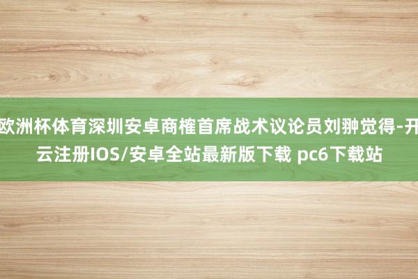 欧洲杯体育深圳安卓商榷首席战术议论员刘翀觉得-开云注册IOS/安卓全站最新版下载 pc6下载站