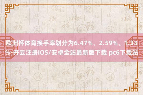 欧洲杯体育换手率划分为6.47%、2.59%、1.33%-开云注册IOS/安卓全站最新版下载 pc6下载站